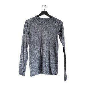 LULULEMON Navy Marled Long-Sleeve Swiftly